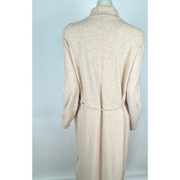 Vince‎ Long Sleeve Mock Neck Knit Dress In Marzipan Beige Tan Women XL Cotton - Picture 15 of 16